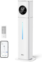 DREO HM735S 11L Smart Humidifier Large Room 700 ft², 100H Cool Mist Air Humidifiers for Bedroom, Top-Fill, Clean Tank Technology, 26dB, Auto Mode, Aroma Box, RGB, Remote & APP Control, Baby, Silver
