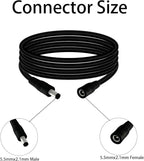 5.5mm x 2.1mm 6.5FT DC Power Extension Cable Male to Female 12V/24V 14AWG DC Connection Cable for CCTV Surveillance Camera Amplifiers LED Strip Lights Solar Panels Energy Storage Power Supply 2 pcs