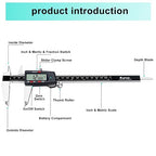 Kynup Digital Caliper, 8 Inch Micrometer Caliper Tool, Vernier Caliper with Stainless Steel Body, Large LCD Screen, Auto - Off Feature, Inch Metric Fraction Conversion (200mm)
