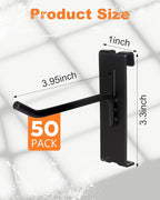 Alffun 50 Pack Grid Wall Hooks, 4 Inch Heavy Duty Wire Grid Display Hooks, Gridwall Accessories for Retail, Craft Shows, Garage Storage, and Home Organization, Black