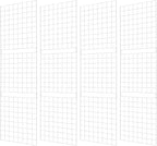 7RiversART Grid Wall Commercial Grade Gridwall Panels – Heavy Duty Grid Panel for Any Retail Display Wall Grid 2' Width x 7' Height, White (Pack of 4) Easily Portable
