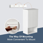 Bathroom Wall Cabinet with Single Door, Soft-Close Hinges, 15x27 inch Wooden Medicine Cabinet for Small Kitchen, Laundry, Entryway, Durable MDF Construction