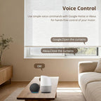 Blindsmart Rechargeable Tuya Zigbee Roller Blinds Motor for 38mm Tube, Motorized Window Shades Automatic Blinds Curtain Opener APP Control, Zigbee Hub Required (Only Motor + Solar Pannel)