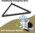 ztysn Grid Wall Panels Display Stand - 22"*66" Triangular Display Racks for Vendor Events with 30 Hooks, Art Display Panels Heavy Duty Floor Standing Movable Retail Display Stand