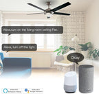 MOES WiFi Smart Ceiling Fan Light Wall Switch, Smart Life/Tuya APP Remote Timer and Counterdown, Compatible with Alexa and Google Home, Black No Hub Required