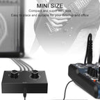 4 Port Audio Switch, 3.5mm Stereo AUX Selector, 4 Input 1 Output / 1 Input 4 Output Splitter, Switcher Box With 4 Channel Switch Knob, No External Power Required