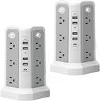 PASSUS Surge Protector Power Strip with USB C Port,10FT Extension Cord with 12 AC Outlets, Power Strips with Surge Protection for Home Office DormRoom