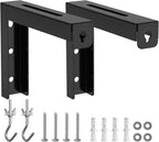 WALI Universal Projector Screen Ceiling Mount, Wall Hanging Mount L-Brackets, 6 inch Adjustable Extension with Hook Kit, Perfect Projector Screen Placement Hold up to 66 lbs (PSM001-B), Black