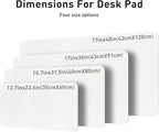 Aothia Leather Desk Pad Protector, Mouse Pad, Office Desk Mat, Non-Slip PU Leather Desk Blotter, Laptop Desk Pad, Waterproof Desk Writing Pad for Office and Home (23.6" x 13.7", Off-White)