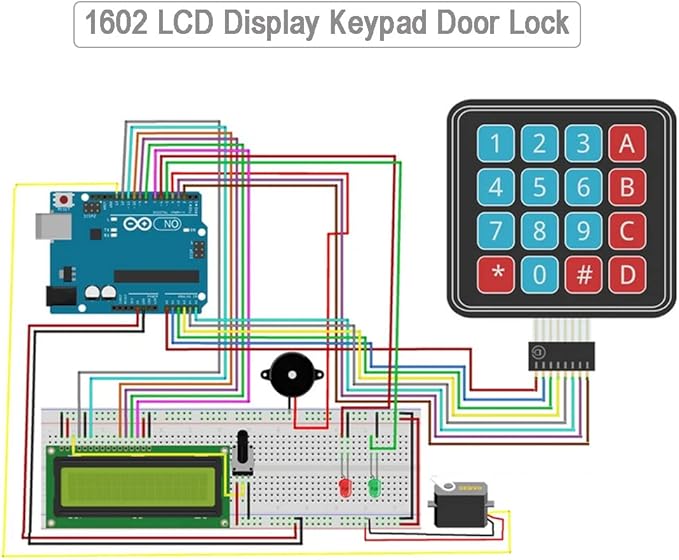 DIYmalls 16x2 1602 LCD Display Screen Module DC 5V White Character Blue Backlight 1602A 16 Pin Parallel Interface AIP31066 Controller for Arduino ESP32 Development Board (Pack of 4), no IIC