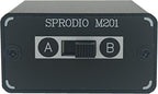 SPRODIO 2 Way in-line 3.5mm Audio Switch Box A/B Selector Switcher Compatible with 1/8" Microphone TRRS TRS Independent Ground no noise-M201