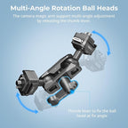 SMALLRIG Quick Release Magic Arm with 360° Ball Head, Articulating Magic Arm with 1/4"-20 Screws & Detachable Locating Pins, Max Payload 5.5kg / 12.1lbs, for Monitor, Camera Cage, HawkLock H21