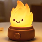 2026 Upgrade Campfire Night Light with White Noise, Portable Desk Lamp, Cute Silicone Flame Lights, Flameless Candles Lamps for Indoor Outdoor Table Decor, Funny Lamp Gifts for Kids Boys Girls