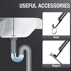 Teslong 50FT Sewer Camera, Dual Lens Borescope with Light, 4.3" HD Drain Plumbing Endoscope Inspection Camera, Home Waterproof Flexible in Wall Cam Pipe Tools, Snake Scope for Air Duct HVAC
