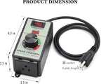 ZOWZEA AC Motor Variable Speed Controller 120V 15A 4000W with Overload Protection Switch