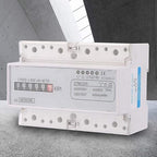 3 Phase Energy Meter Electric Power Meter, 220/380V 20-80A Kilowatt Hour KWH Meter Energy Consumption DIN Track Installation