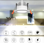 LightingWill 2 Inch Recessed Lighting, Smart WiFi LED Downlight, 5W LED Ceiling Light Compatible with Alexa/Google Assistant, Dimmable RGB & 2700K-6500K, 120V with LED Driver (4 Pack)