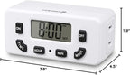 Fosmon Digital Timer for Electrical Outlets, Indoor 24 Hour Light Timer Programmable, Mini Plug in Outlet for Lamps, Fans, Grow Lights, 2 On/Off Programs, 15A/1875W, ETL Listed