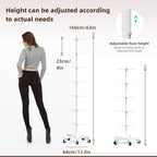 YEOOE Upgraded Retail Display Stand 7 Tier Spinning Display Stand, Movable Shop Spinner Rack with Hooks, Retail Display Racks for Jewelry Keyring Hats Socks Toys (White)