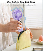 coldSky Portable Handheld Fan, 4000mAh Battery Operated 3 in 1 Multifunction Personal Travel Fans with Digital Display, 90° Foldable Desk Fan with Base, 5 Speed Lash Fan for Makeup/Commute/Office
