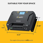 BougeRV MPPT Solar Charge Controller 40A, w/ Low-Temp Cut-Off, APP Control, Backlit LCD, 40 Amp Solar Panel Regulator 12V/24V for LiFePO4, SLD, Gel, FLD, AGM Battery, RV, Marine, Upgraded
