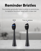 MySmile DY156 Electric Toothbrush for Adults, Rechargeable Sonic Battery Toothbrush Portable with 3 Brush Heads, 2 Mins 5 Modes Smart Timer, 45000VPM, One Charge for 60 Days – Black