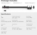 SMALLRIG Camera Desk Mount C Stand, 15"-35" Adjustable Desk Tripod Light Stand, Tabletop C Clamp for Webcam, DSLR Camera, Ring Light, Live Streaming, Photo Video Shooting