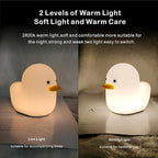 LEDHOLYT Kids Night Light - Cute Silicone Duck Nursery Lamp for Baby and Toddler, Animal Squishy Lamp for Bedroom, Boys and Girls Gift