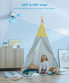 ieGeek 5.5’’ Split-Screen Baby Monitor,2.5K UHD Baby Monitor with 2 Cameras and Audio,Night Light,Prone Sleeping&Cry Detection,Two-Way Talk,Night Vision,2.4G&5Ghz WiFi App Control,4000mAh Battery