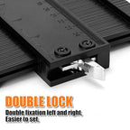 Saker Connection Profile Gauge-Adjustable Lock-Must Have Tool for DIY Handyman, Construction (5+10 INCH, BLACK+BLACK)