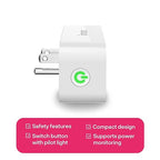 Innr Zigbee Smart Plug, Works with Philips Hue*, Alexa and SmartThings, Zigbee Repeater, Energy Monitoring, 2-Pack