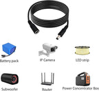 2pcs 16AWG DC Power Extension Cable 5.5mmx 2.1mm Male to Female Connection Cable for CCTV Surveillance Camera Solar Panel LED Strip Light Energy Storage Power 4.9ft
