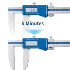 Dasqua 0-24"/600mm Heavy Duty Long Jaw Absolute Origin Digital Caliper, IP54 Stainless Steel Electronic Measuring Tool, in/mm Conversion, Accurary ±0.002"/0.05mm, Resolution 0.0005"/0.01mm