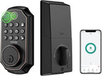 GHome Smart Door Lock KD30, Fingerprint Smart Deadbolt for Front Door, 5 in 1 Keyless Entry Door Lock, App Control, Auto Lock, 0.3s Unlock, Easy Install, for Home/Apartment/Office, Black