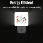 FSHVQKD Santa Claus and Snowman Night Light,Plug-in Nightlights Auto Sensor Night Lamp Dusk to Dawn Lamp Home Decor for Nursery Children Girls Boys