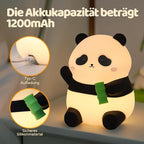 Rytinazzz Panda Night Light, 50-Hour Battery & Pat-to-Change Brightness, Squishy Silicone Lamp for Girls Kids Bedroom, USB Rechargeable with Timer, Valentines Gifts for Kids