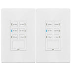 TG 4 Hour Countdown Timer Switch, 5-10-30-60 Min, 2-4 Hour, in Wall Timer Switch for Bathroom Fans, Lights, 120VAC Neutral Wire Required, UL Listed, White, 2 Pack