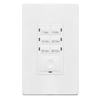 ENERLITES 1-Hour Countdown Timer Switch, 1-5-10-20-30-60 Min, for Bathroom Fans, Heaters, Lights, LED Indicator, 120VAC 800W, No Neutral Wire Required, UL Listed, HET06-J6-W, White, 1 Pack