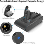 Morpilot V6 Battery Replacement 3000mAh 21.6v Li-ion Battery for V6 DC59 DC58 DC61 DC62 DC72 DC74 Handheld Vacuum Cleaner Batteries - with 2 Pack Free v6 Filter