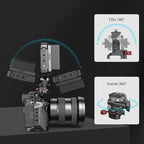 SMALLRIG Field Monitor Mount with NATO Clamp, Camera Monitor Holder for 5” and 7” Monitor, Swivel and Tilt Adjustable - 2906B