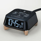 Brandstand CubieTime Zen | Alarm Clock Charger with White Noise and Sunrise Alarm | 2 USB-C Ports | 2 Tamper Resistant Outlets | Night Light