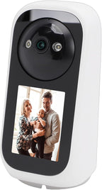 PUSOKEI 2K Security Camera Indoor, 360 PTZ Surveillance Camera with 2.8" IPS HD Screen & App, Al Human Detection, 2 Way Video Call, One Key Call, APP & Alert Push