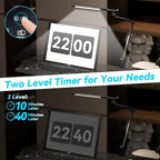 SANDROY VOLT Dual Light Source LED Desk Lamp - Clamp Mount Office Table Light with Knob Remote Control, Adjustable Brightness & Color Temperature, 5 Lighting Modes for Reading, Computer, DIY