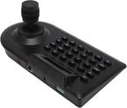 Yunseity PTZ Camera Joystick Controller, Dome IP PoE Camera Controller Keyboard with 3D Joystick, RS485 232, for PELCO D, for PELCO P, for Controlling 32 NVR DVRs 256 Ball Cameras (US Plug)