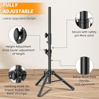 Small Speaker Stands, Lightweight 35mm Compatible Insert, Adjustable Height from 24-50 Inch Speaker Tripod Stand Support 55 LB with Storage Bag