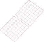 PATIKIL 14"x14" Wire Grid Panel, 2 Pack Board Photo Pictures Memo Display Grid Panels Hanging Organizer Wall Decorative Panel for Home Office Wedding, Pink