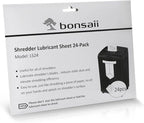 Bonsaii Paper Shredder Lubricant Sheets, 24-Pack (8.4 x 5.9 inch/Piece)