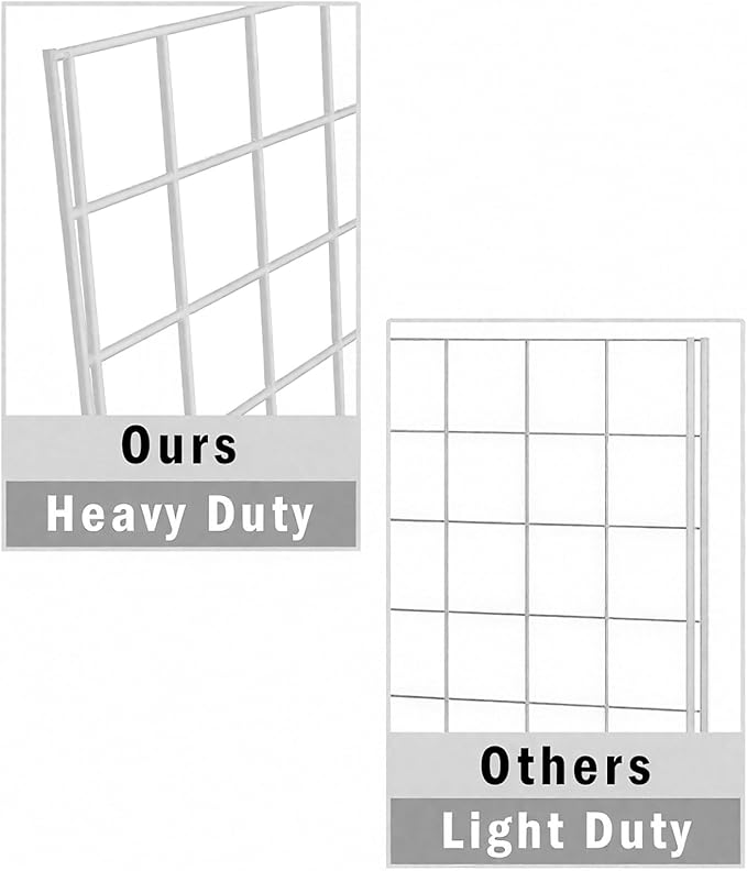 7RiversART Grid Wall Commercial Grade Gridwall Panels – Heavy Duty Grid Panel for Any Retail Display Wall Grid 2' Width x 5' Height, White (Pack of 3) Easily Portable