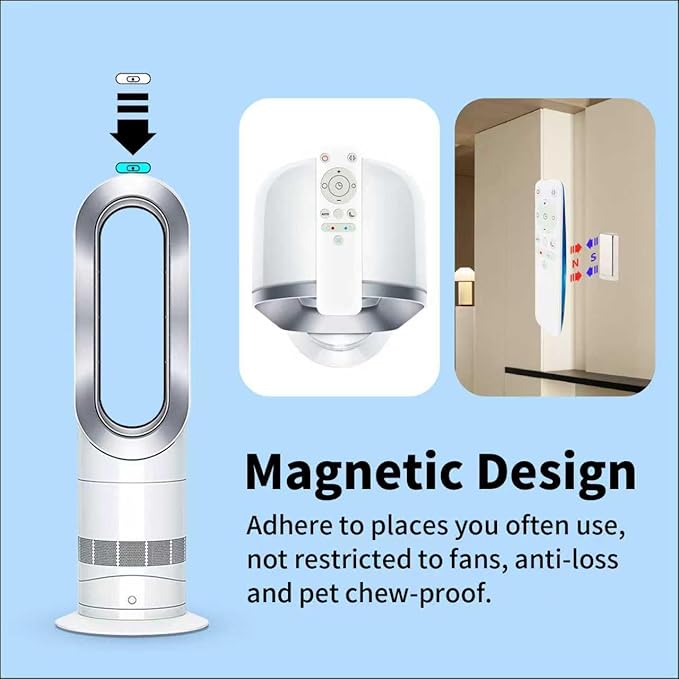 LUNOAOA Upgrade Glowing Remote Control Replacement No Setup for Dyson Fan AM10 with Magnetic