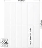 SMART TILES Peel and Stick Backsplash - 5 Sheets of 11.43" x 9" - 3D Adhesive Peel and Stick Tile Backsplash for Kitchen, Bathroom, Wall Tile